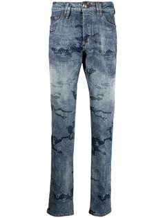 Philipp Plein прямые джинсы с камуфляжным принтом