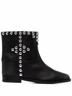 Via Roma 15 stud-embellished boots