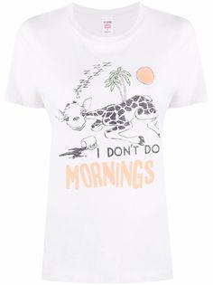 RE/DONE giraffe coffee print t shirt