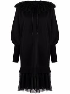 RED Valentino ruffle-trim hoodie dress