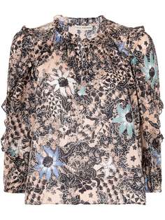 Ulla Johnson блузка Manet с цветочным принтом