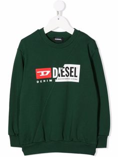 Diesel Kids double logo print sweatshirt