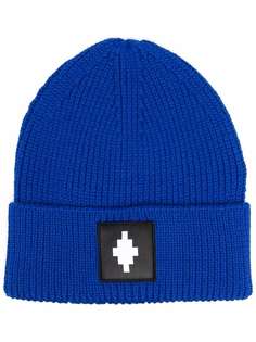 Marcelo Burlon County of Milan CROSS PATCH BEANIE BLUE WHITE