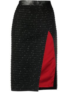 Dsquared2 твидовая юбка с боковым разрезом