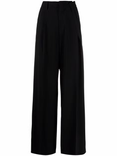 MM6 Maison Margiela asymmetric-pleat wide-leg trousers