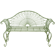 Скамья Anxi jiacheng металлическая оливковый 135x90x45 см