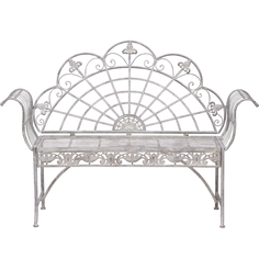 Скамья садовая металлический серый 145x102x45см Anxi Jiacheng