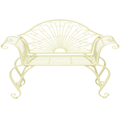 Скамья Anxi jiacheng металлическая белый 135x90x45 см