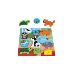 Вкладыши-фигурки "Кто что ест. Домашние животные": 10 эл, 20 см Mapacha 76795