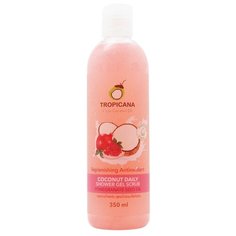 Гель-скраб для душа КОКОС/ МАСЛО ГРАНАТОВЫХ КОСТОЧЕК Coconut Daily Shover Gel Scrub Pomegranate seed oil, 350 мл Tropicana