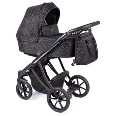 Коляска детская Coletto Dante/Berto 2 в 1 (D-06 черн\узор) рама Graphit anodizing, колеса gel