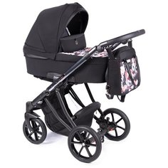 Коляска детская Coletto Dante/Berto 2 в 1 (D-07 черн\цветн) рама Graphit anodizing, колеса gel