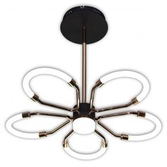 Потолочная светодиодная люстра Natali Kovaltseva HIGH-TECH LED LAMPS 82012 84W Чёрно-золотой 2700 / 4300 / 7000K