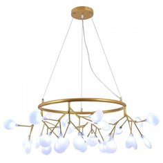 Подвесная люстра Natali Kovaltseva GRACE 75125/12С GOLD SATIN 12*20W G4 золото