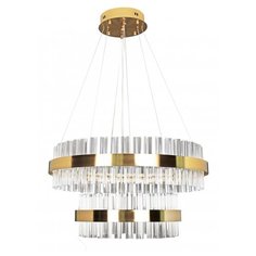 Светодиодная люстра двойной нимб Natali Kovaltseva INNOVATION STYLE 83004 220W золото 3300/4300/7000K с пультом