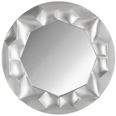 Зеркало настенное PATTERHOME МОНТРЁ СЕРЕБРО, 92см х 92см, арт-деко, круглое, серебро