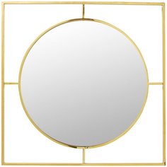KARE Design Зеркало Stanford, коллекция "Стэнфорд" 90*90*3, Нержавеющая сталь, Зеркальное стекло, Золотой