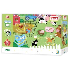 Пазл-сортер "Ферма" 18 элементов Dodo