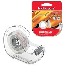 Клейкая лента в диспенсере ErichKrause Crystal, 12ммх25м (в коробке по 24 шт.)