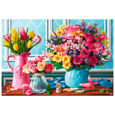Пазлы, 1500 деталей. Цветы в вазах Trefl