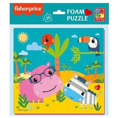 Мягкие пазлы Fisher-Price "Бегемот и зебра" 25 элементов Vladi Toys
