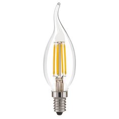 Филаментная светодиодная лампа "Свеча на ветру" Dimmable CA37 5W 4200K E14 Elektrostandard Dimmable BL159 5W 4200K E14 (CW35 прозрачный)