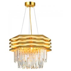 Подвесная люстра Natali Kovaltseva SPEAR 76013/10C GOLD 10*40W золото