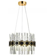 Подвесная светодиодная люстра Natali Kovaltseva LED LAMPS 81320 50W Золото 3000K