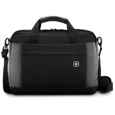 Портфель для ноутбука 16 WENGER, черный/серый, полиэстер, 43 x 9 x 31 см, 9 л
