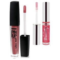 LUXVISAGE Блеск для губ Pin Up Ultra Matt и масло для губ, 28 candy pink/3 карамельный эликсир