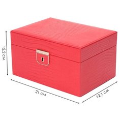 Кожаная шкатулка для украшений из коллекции "Palermo" с множеством ячеек Wolf 213193