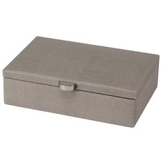 Шкатулка для хранения драгоценностей из экокожи серого цвета, серия - Boutique LC Designs 70946