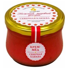 Нежный медовый десерт HoneyForYou "Северная клюква", крем-мед, 250 г.