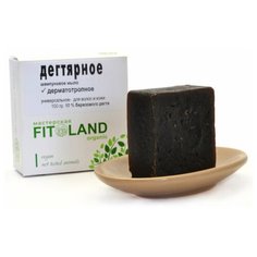 "Мастерская Fitoland Organic / Шампуневое мыло ""Дегтярное""с ретинолом, лимоном и витамином С, 95г"