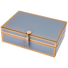 Шкатулка Lefard Коллекция гламур с кисточкой, 24,5х16,5х8 см, цвет серая дымка (453-102)