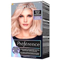 LOreal Paris Preference Cool Blondes стойкая краска для волос, 9.12 очень светло-русый пепельный бежевый (Сибирь)