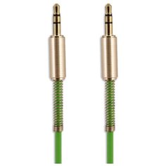 Кабель Belsis BS3018, Jack 3.5 mm - Jack 3.5 mm, вилка - вилка, 0.95 м, зеленый, стерео, Коробка с EAN