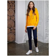 Костюм спортивный женский Xarizmas, X1-ST001-6_48, желтый/темно-синий