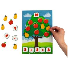 Обучающая игра из фетра на липучках "Дерево состав числа" Веселые липучки