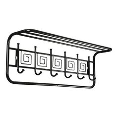 Вешалка настенная ЗМИ Ажур-80 ВСПА203Ч черная