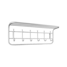 Вешалка с полкой ЗМИ ВСП7БС белое серебро