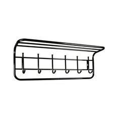 Вешалка с полкой ЗМИ ВСП7Ч черный