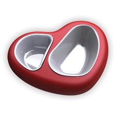 Миска Lilli Pet Mon-Amour для животных, 32x25,5x7см, 750+400мл, красная