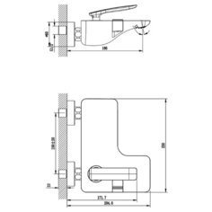 Смеситель Lemark Bellario LM6802C Для ванны