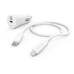 Комплект зар./устр. Hama H-183297 3A (PD) для Apple кабель Apple Lightning/Type-C белый (00183297)