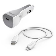Комплект зар./устр. Hama H-183317 3A (PD) для Apple кабель Apple Lightning/Type-C белый (00183317)