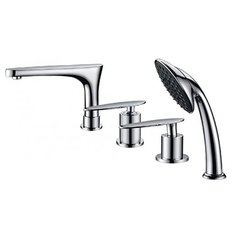 Смеситель на борт ванны KAISER Star 02222 Chrome 4 отверстия