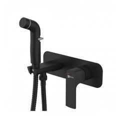Смеситель с гигиеническим душем Lemark Ursus LM7220BL встраиваемый черный