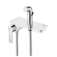 Смеситель с гигиеническим душем Lemark Solo LM7168CW встраиваемый хром белый