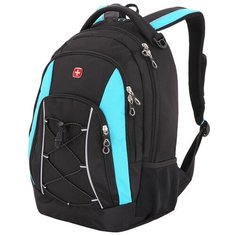 Рюкзак Wenger, черный/синий, со светоотражающими элементами, 33х19х45 см, 28 л, шт 11862315-2